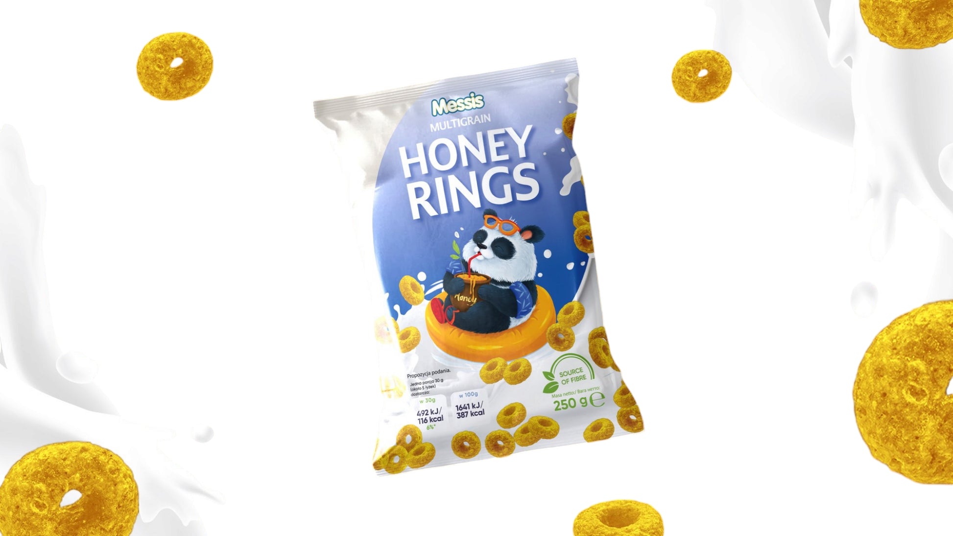 Messis Bubble Honey Rings Cereal, 250 g
