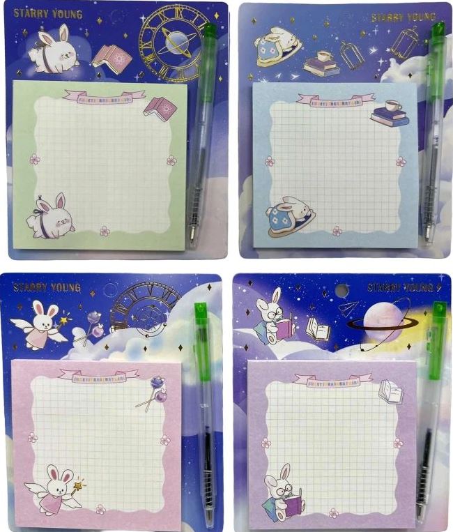 Z1050-7 Bunny Memo Paper with Pen