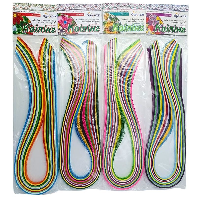 Bumagiya Quilling Paper Set, 12 Colors, 10 x 700 mm, 12 Strips - Image 2