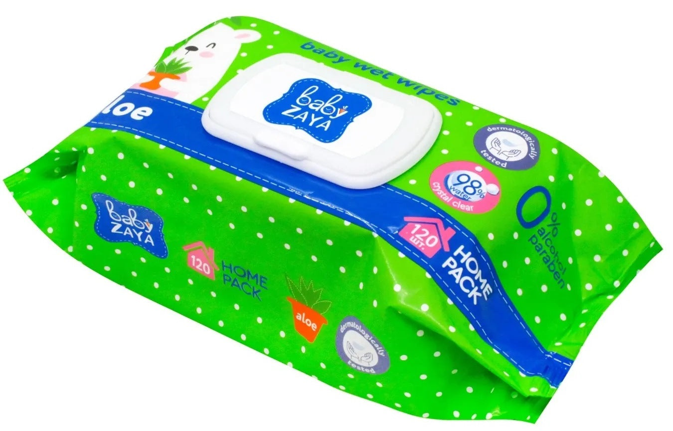 Baby Zaya Aloe Vera Baby Wet Wipes, 120 pcs - Image 3