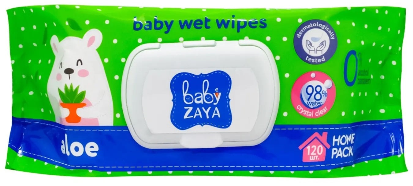 Baby Zaya Aloe Vera Baby Wet Wipes, 120 pcs - Image 4