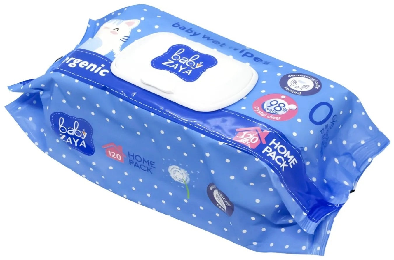 Baby Zaya Hypoallergenic Baby Wet Wipes, 120 pcs - Image 3