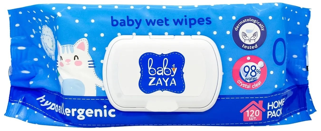 Baby Zaya Hypoallergenic Baby Wet Wipes, 120 pcs - Image 4