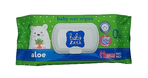 Baby Zaya Aloe Vera Baby Wet Wipes, 60 pcs