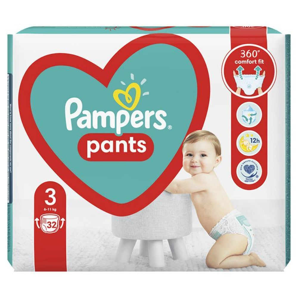 Pampers Pants 3 Baby Pull-Up Diaper Pants, 6-11 kg, 32 pcs