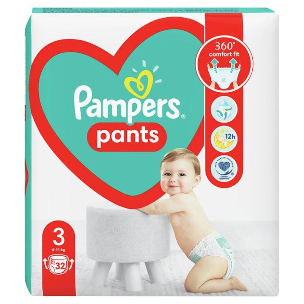 Pampers Pants 3 Baby Pull-Up Diaper Pants, 6-11 kg, 32 pcs - Image 2