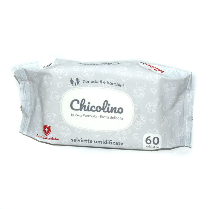 Chicolino Antibacterial Adult & Kids Wet Wipes, 60 pcs