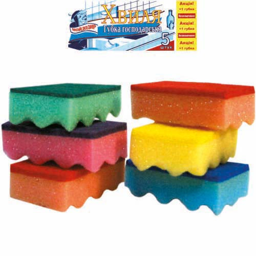 Moydodyr Wave Kitchen Sponges, 6 pcs