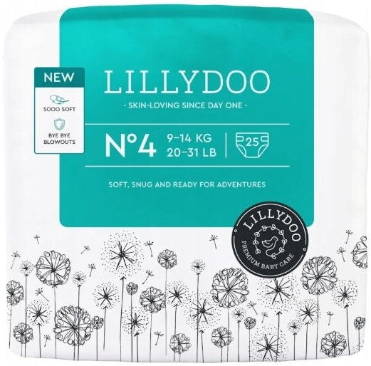Lillydoo Baby Diapers Size 4, 9-14 kg, 25 pcs