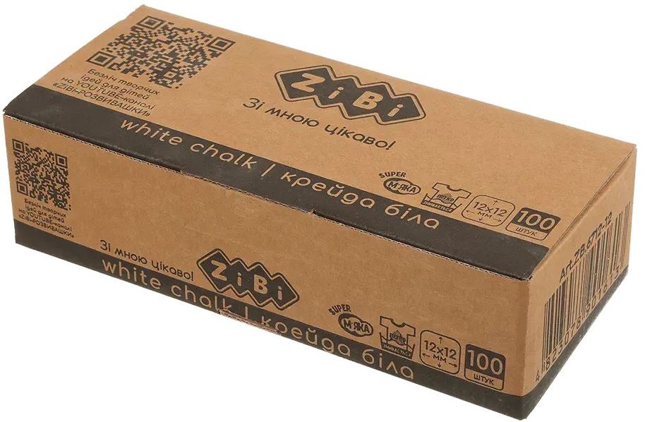 Zibi White Chalk, 100 Pieces