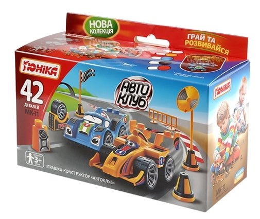 Unika 71201 Auto Club Building Set, 42 Pieces
