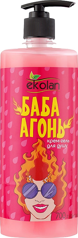 Ekolan Hot Stuff Shower Cream Gel with Pump, 700 g