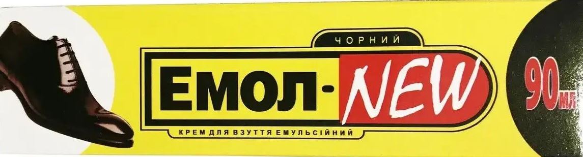 Emol-New Black Shoe Cream, 90 mL