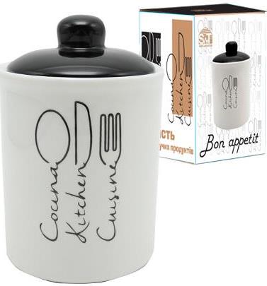 Bon Appetit 700-12-17 Ceramic Dry Food Container, 520 mL