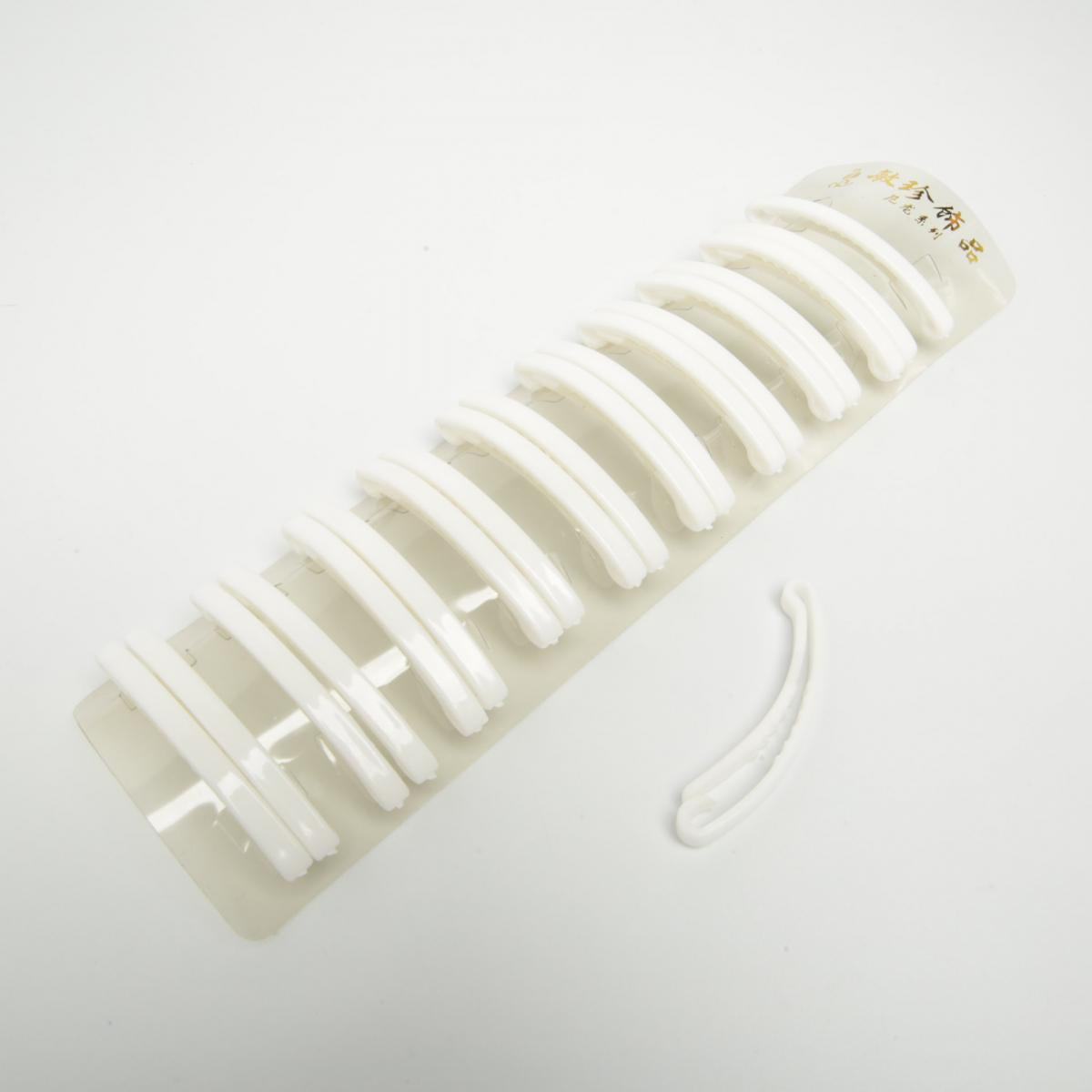 6-3997 White Kids' Hair Clip, 6 x 0.5 cm