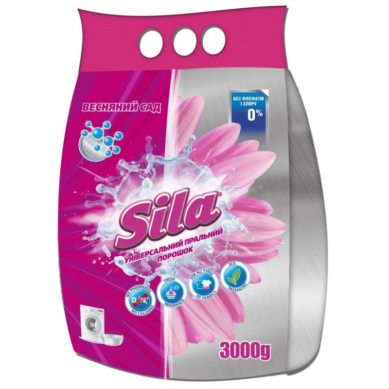 Sila Spring Garden Universal Laundry Detergent Powder, 3 kg