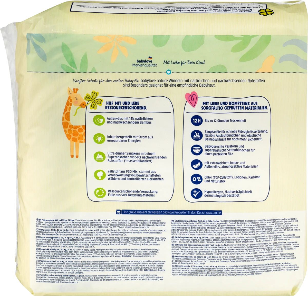 Babylove Nature 7 Baby Diapers, 16+ kg, 24 pcs - Image 2