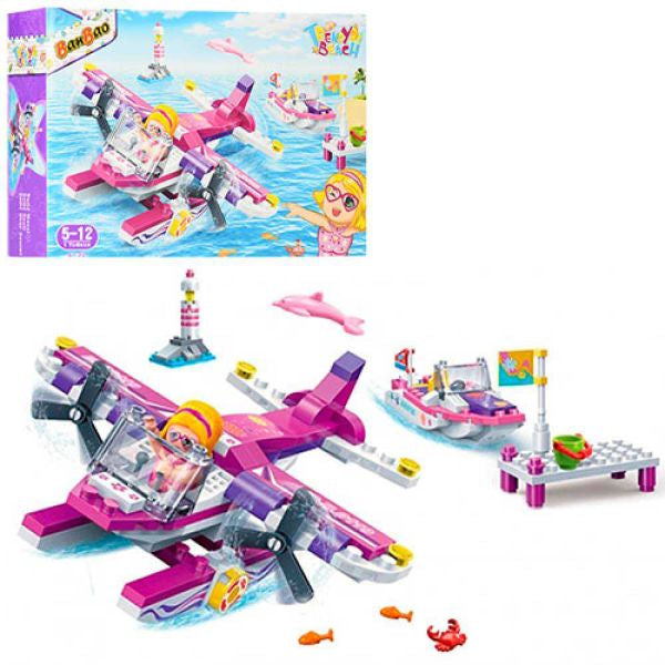 Banbao 6132 Fashion Beach Plane and Boat Building Set, 172 pcs
