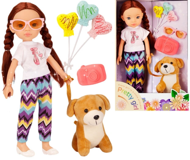 LS1303 Pretty Girl Doll with Pet