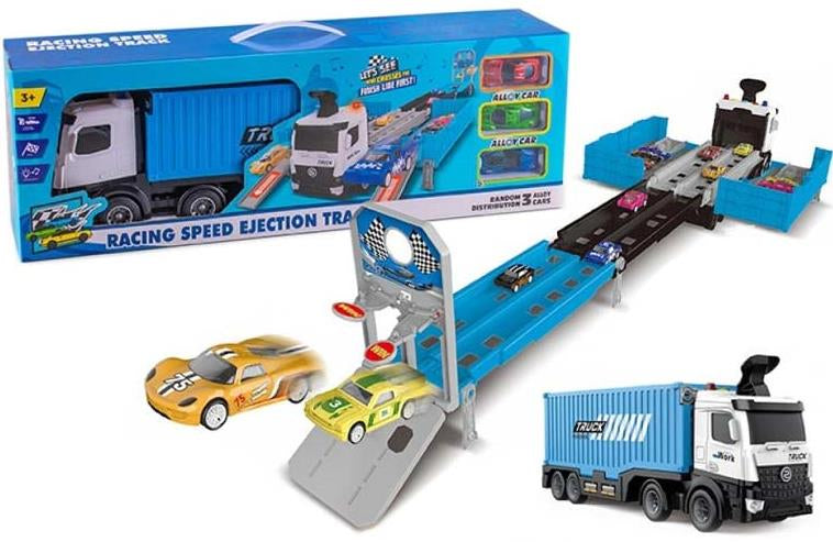 86028 Battery-Powered Car Carrier with Parking Toy