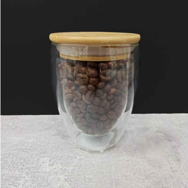 S&T Straniere 201-26 Double-Wall Glass with Bamboo Lid, 350 mL - Image 2