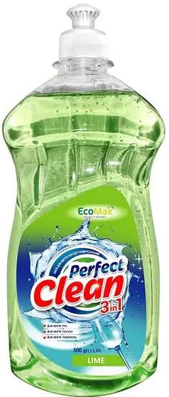 EcoMax Perfect Clean 3-in-1 Lime Dishwashing Liquid, 500 g