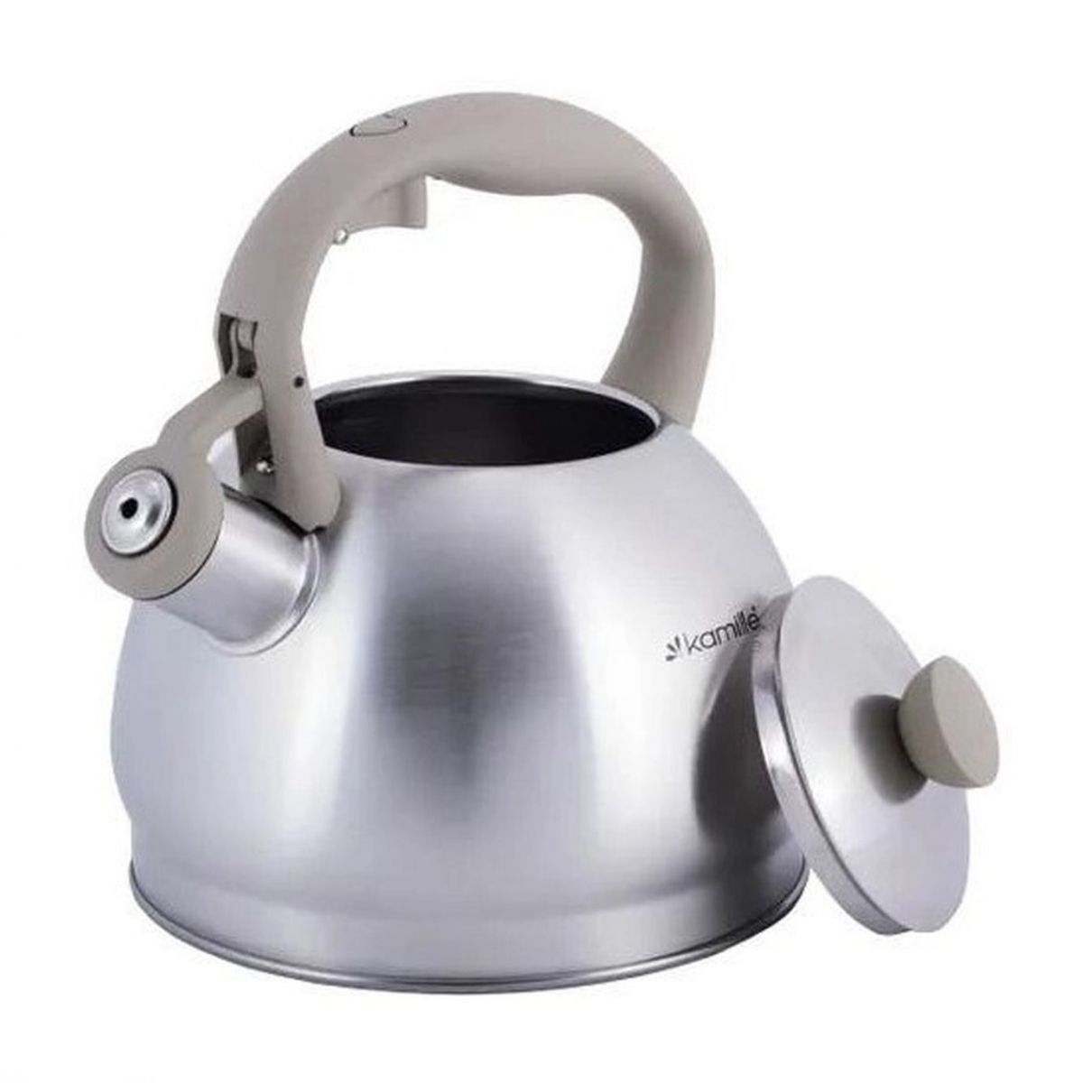 Kamille KM0693GR Stainless Steel Whistling Kettle, 2 L - Image 3