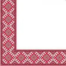 Margo Red Ethno Embroidery 2-Ply Napkins, 50 pcs, 33 x 33 cm