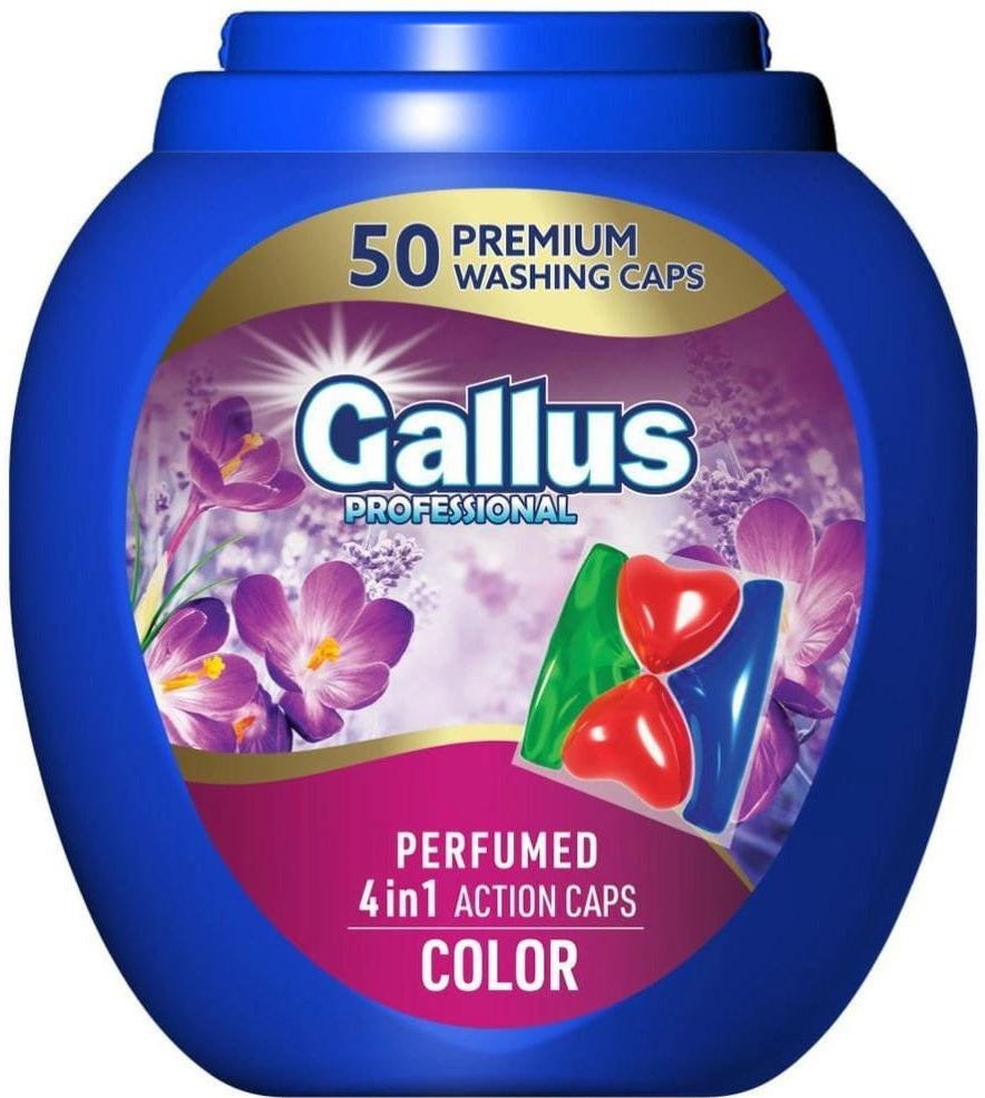 Gallus Professional Perfumed Color 4-in-1 Laundry Detergent Pods, 50 pcs (Price per 1 pc)