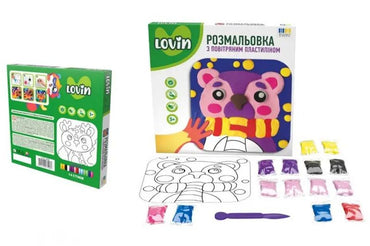 Lovin Forest Friends 7000220 Coloring Set with Air-Dry Modeling Clay - Image 2