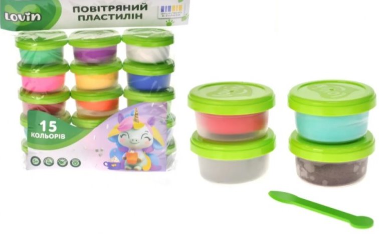Lovin 7000219 Air-Dry Modeling Clay Cup, 15 Colors