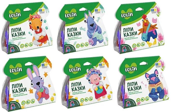 Lovin Sculpt Fairy Tales 7000231 Air-Dry Modeling Clay Set, 8 Colors