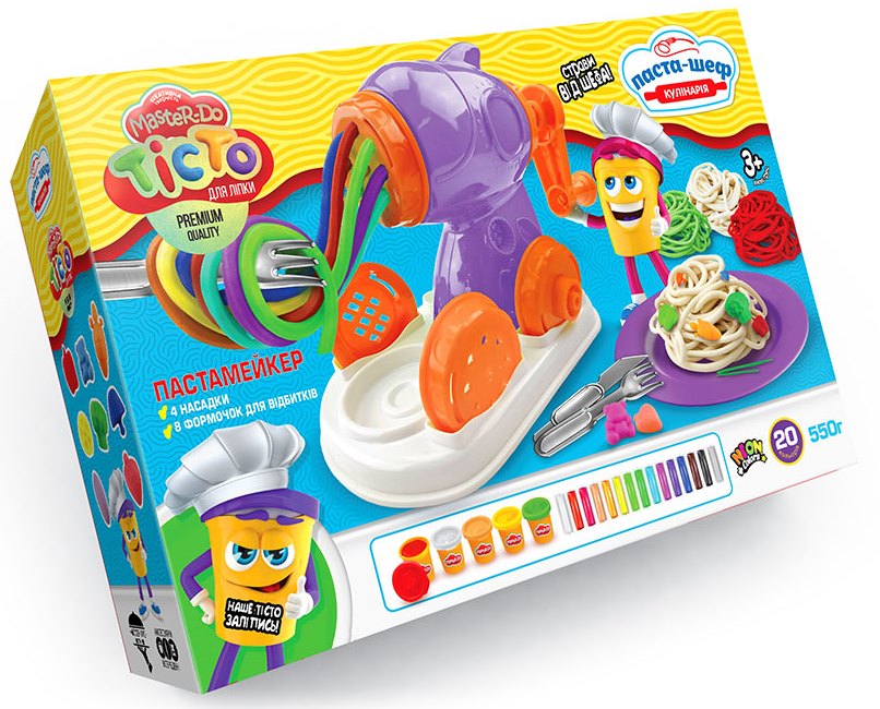 Master-Do Pasta Chef TMD-16-01U Modeling Dough Set, 5 Tubs + 15 Blocks