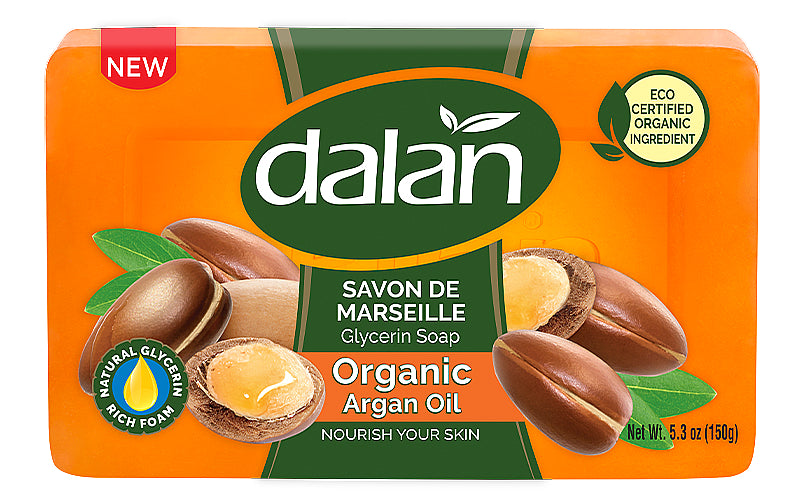 Dalan Savon De Marseille Glycerine Organic Argan Oil Bar Soap, 150 g