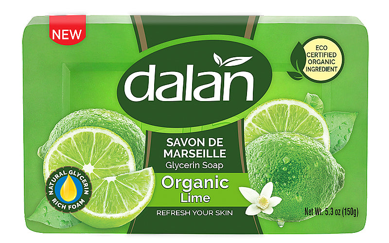 Dalan Savon De Marseille Glycerine Organic Lime Bar Soap, 150 g