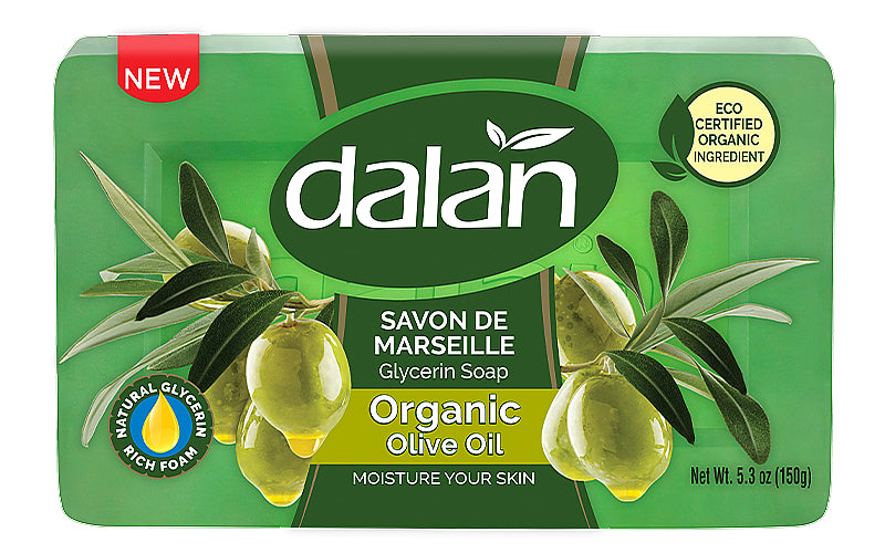 Dalan Savon De Marseille Glycerine Organic Olive Oil Bar Soap, 150 g