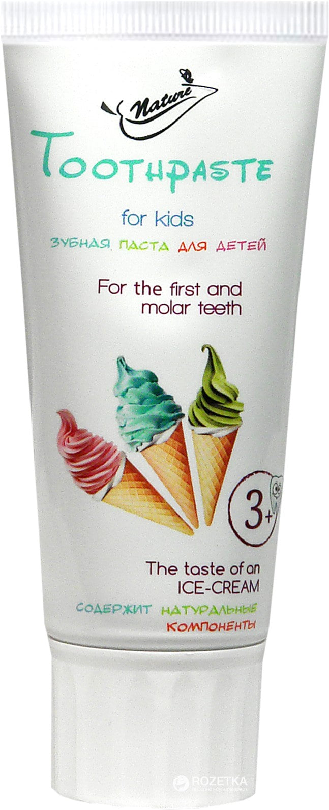 Bioton Nature Kids Ice Cream Toothpaste, Ages 3+, 50 mL
