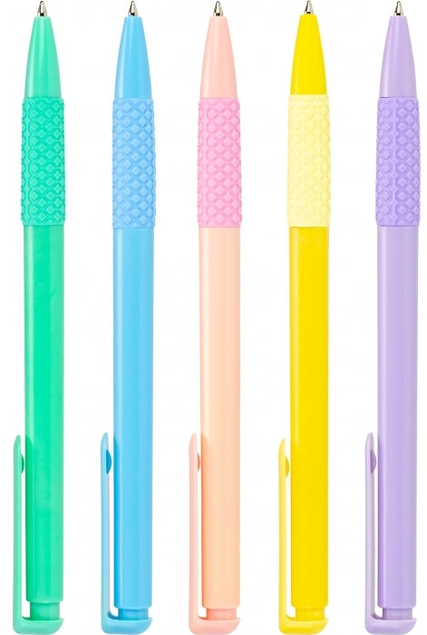 Economix Zefir Retractable Ballpoint Pen, Blue Ink, 0.5 mm