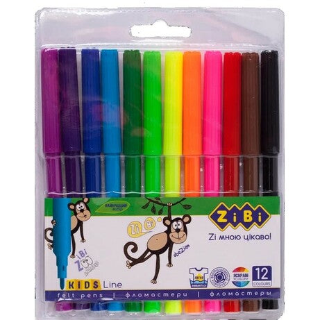 ZiBi 2802 Markers, 12 colors