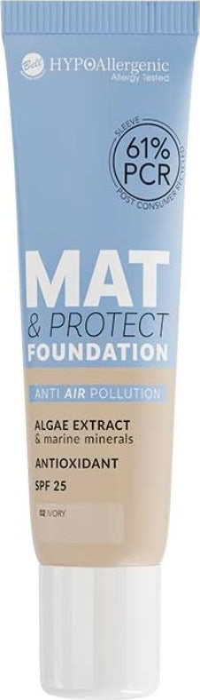 Bell Hypoallergenic Mat & Protect Foundation 02 Ivory SPF 25, 30 g