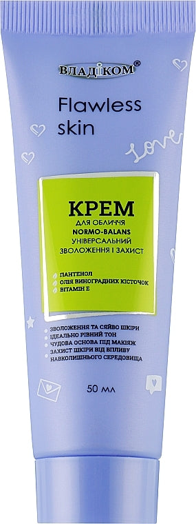 Vladicom Flawless Skin Normo-Balans Moisturizing & Protective Face Cream, 50 mL