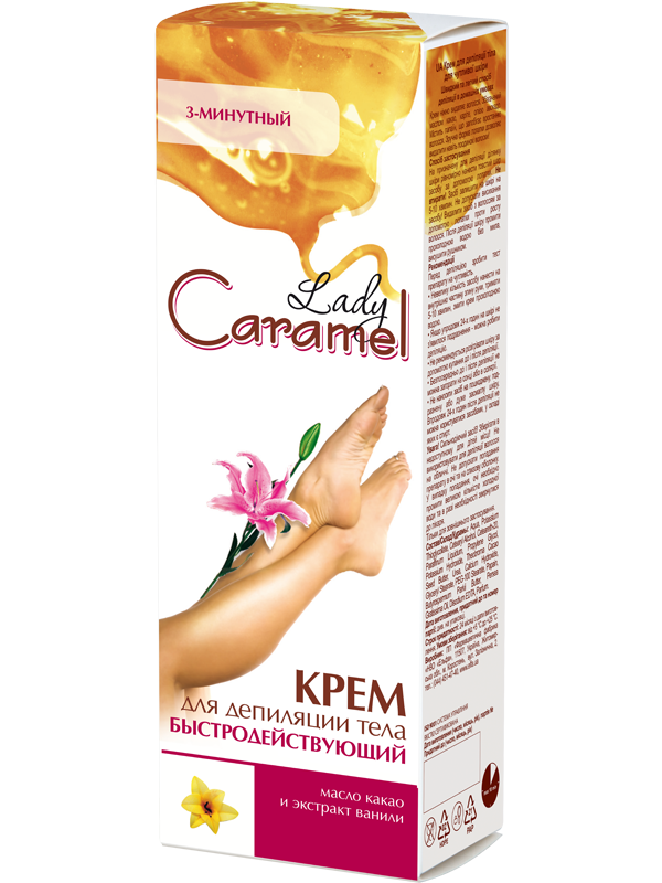 Caramel Fast-Acting 3-Minute Depilatory Cream for Body, 100 mL