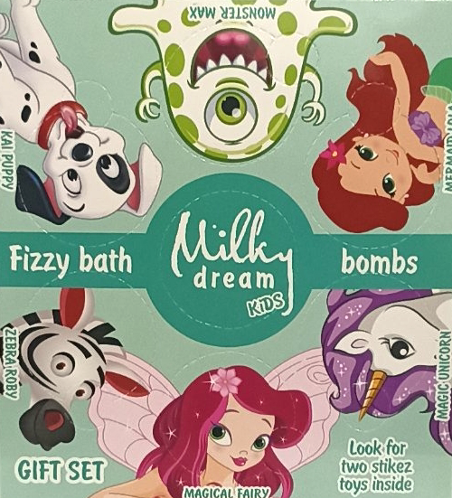 Milky Dream Kids Bath Bomb Gift Set, 7 x 75 g