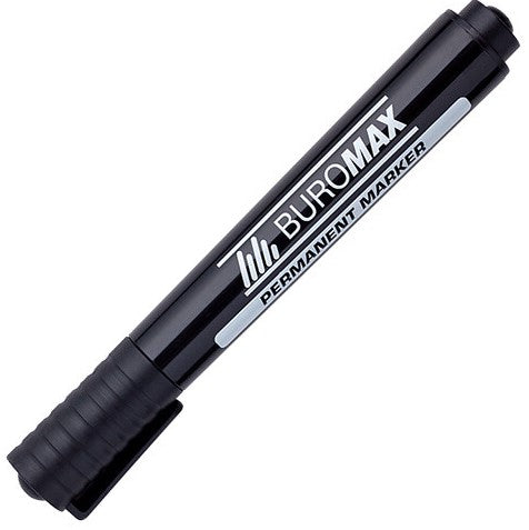 Buromax 8700-01 Black Permanent Marker, 2-4 mm