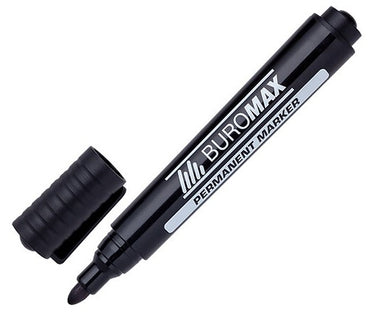 Buromax 8700-01 Black Permanent Marker, 2-4 mm - Image 2