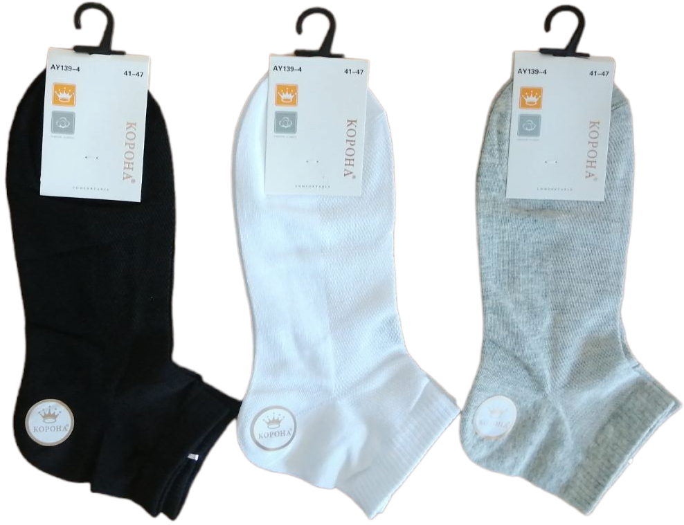 Korona AY139-4 Men's Mid-Crew Socks, Size 41-47