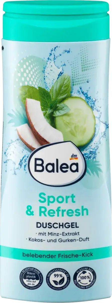 Balea Sport & Refresh Shower Gel, 300 mL