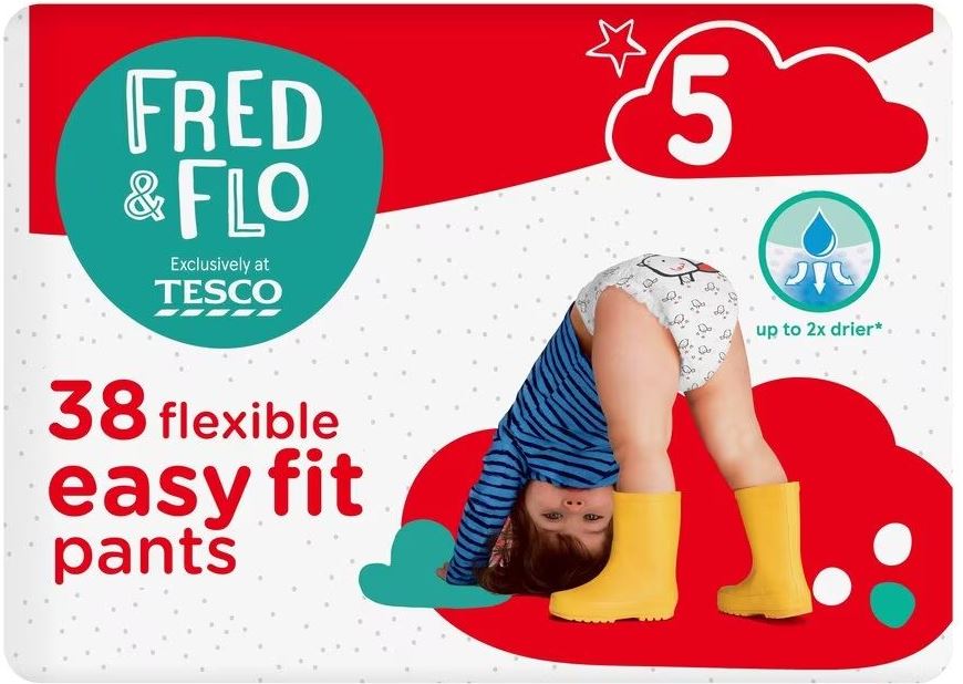 Fred&Flo Easy Fit 5 Baby Pull-Up Diaper Pants, 12-18 kg, 38 pcs