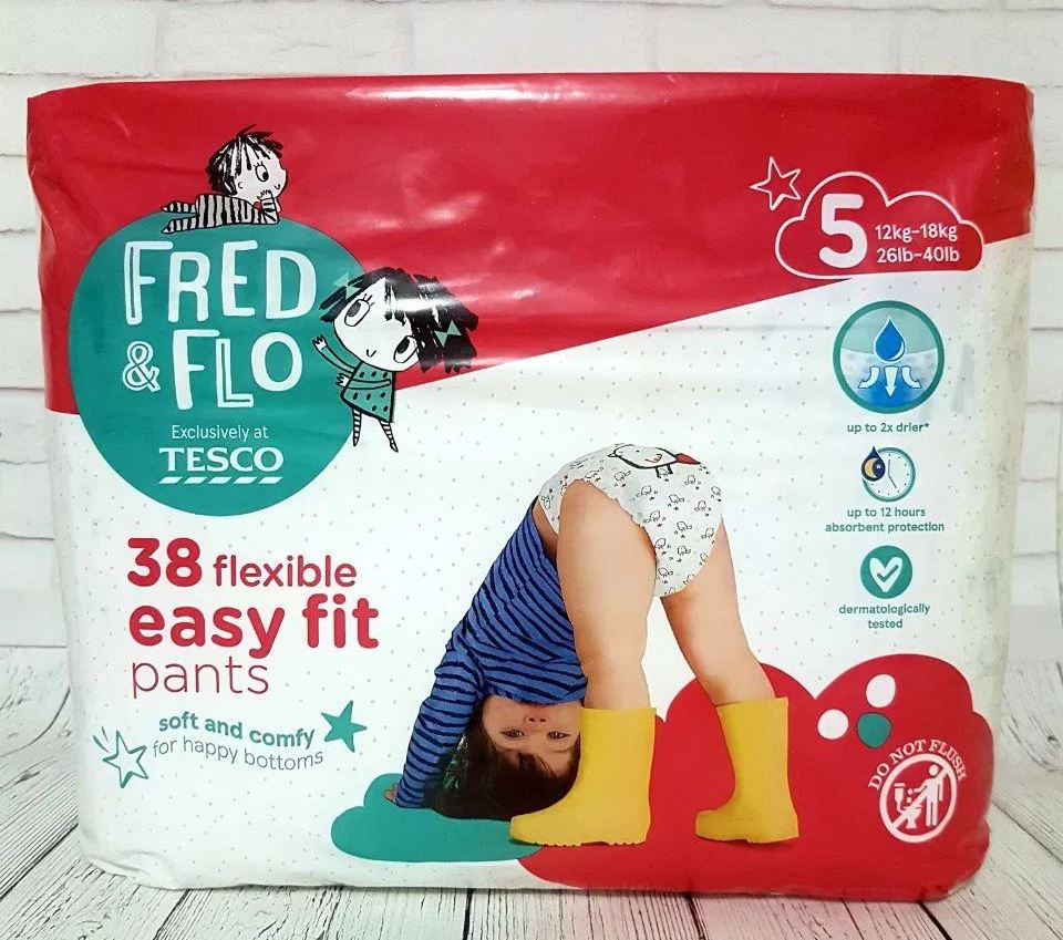 Fred&Flo Easy Fit 5 Baby Pull-Up Diaper Pants, 12-18 kg, 38 pcs - Image 2