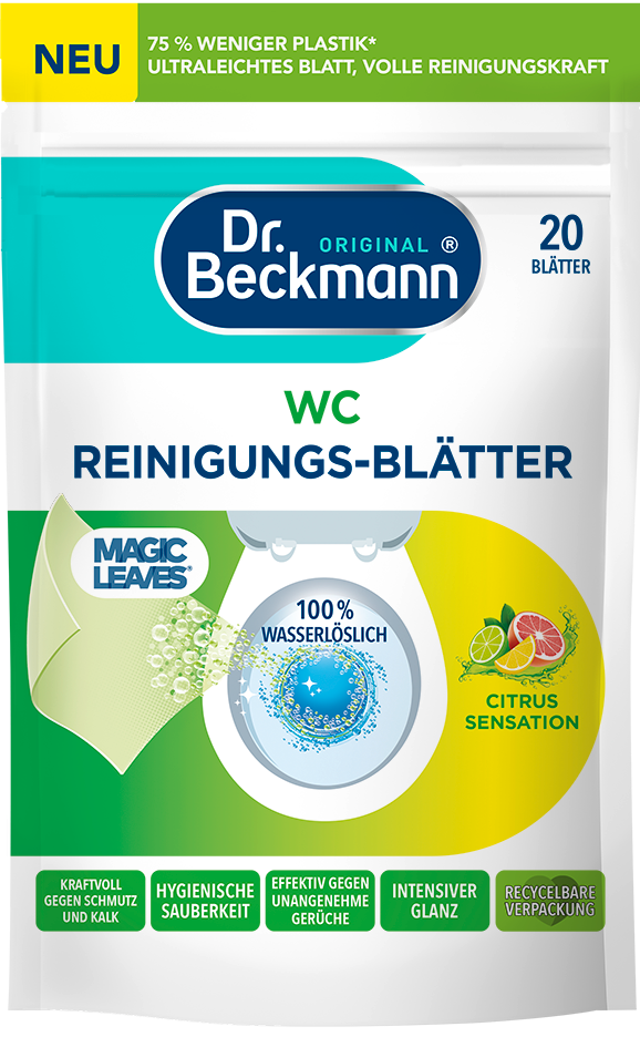 Dr. Beckmann Citrus Sensation Toilet Cleaning Wipes, 20 pcs